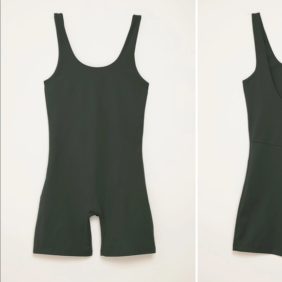 girlfriend collective Pants - Girlfriend Collective Bike Unitard (Moss)